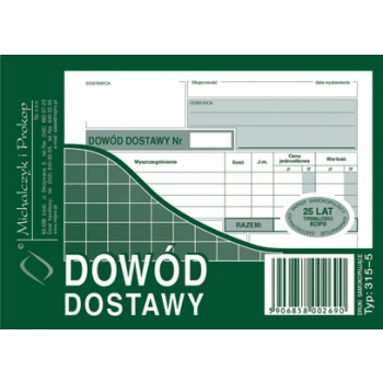 Dowód dostawy A6 315-5